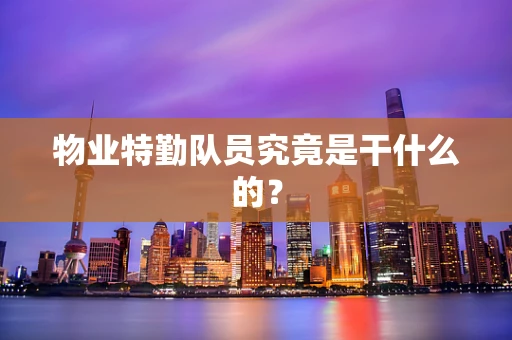物业特勤队员究竟是干什么的？