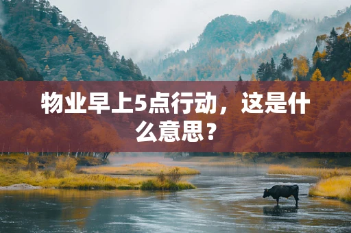 物业早上5点行动，这是什么意思？