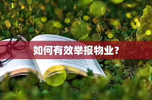 如何有效举报物业？