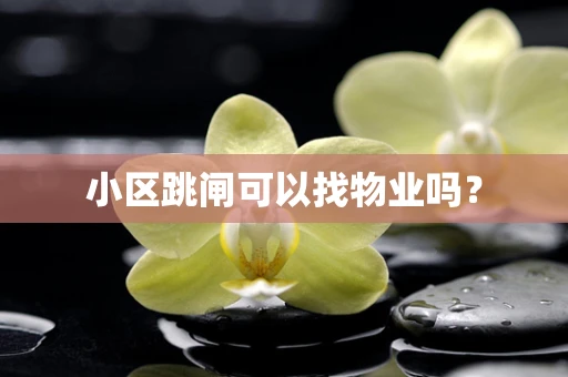 小区跳闸可以找物业吗？