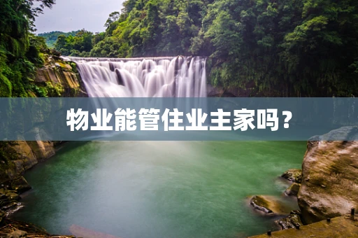 物业能管住业主家吗？