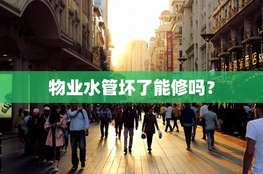 物业水管坏了能修吗？