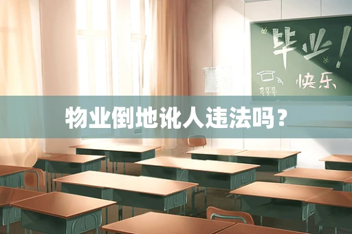 物业倒地讹人违法吗？