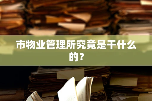 市物业管理所究竟是干什么的？