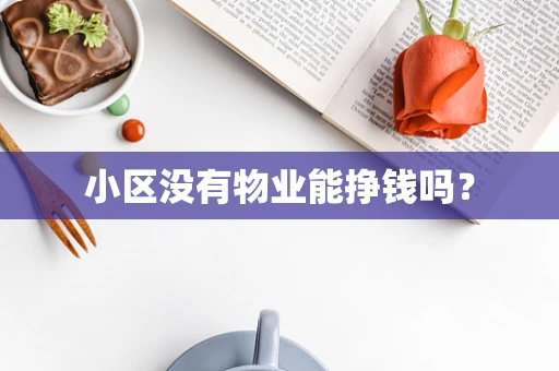 小区没有物业能挣钱吗？