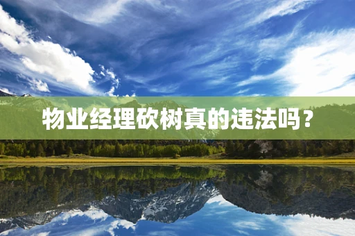 物业经理砍树真的违法吗？