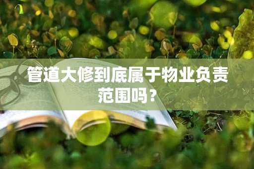 管道大修到底属于物业负责范围吗？
