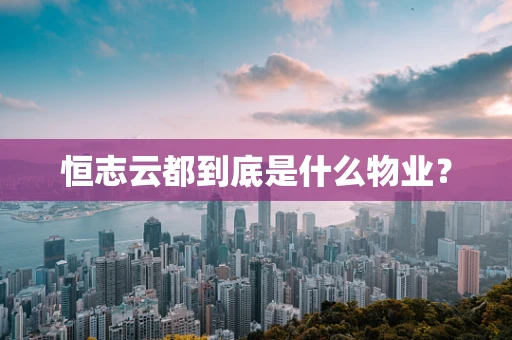 恒志云都到底是什么物业？