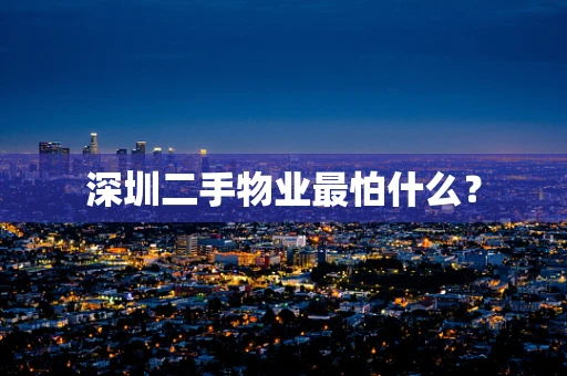 深圳二手物业最怕什么？