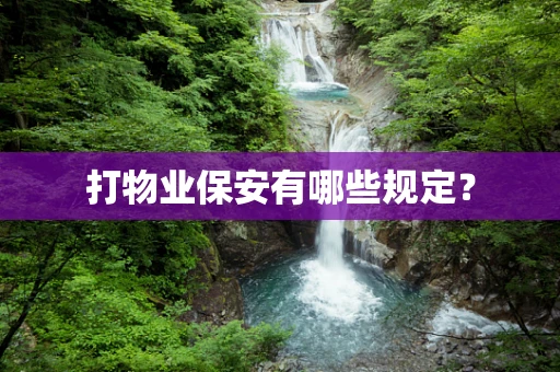 打物业保安有哪些规定？