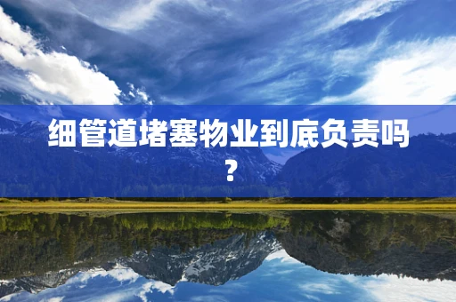 细管道堵塞物业到底负责吗？