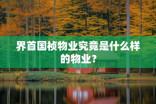 界首国祯物业究竟是什么样的物业？