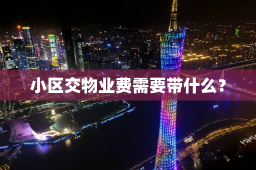 小区交物业费需要带什么？