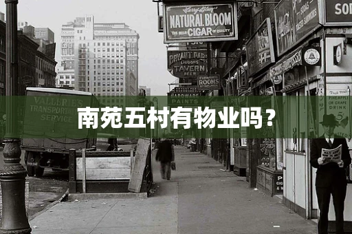 南苑五村有物业吗？