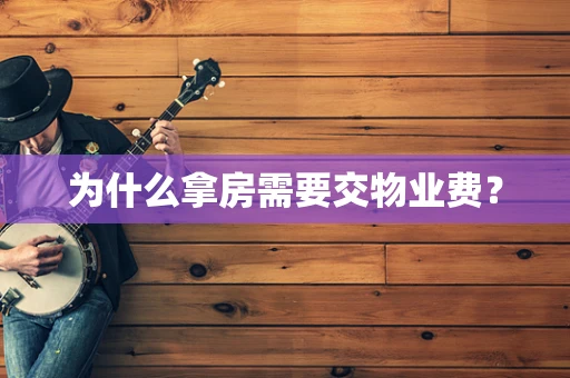 为什么拿房需要交物业费？