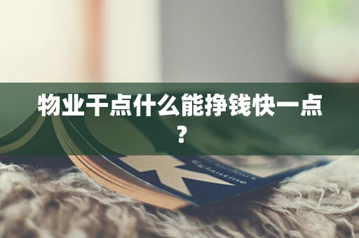 物业干点什么能挣钱快一点？