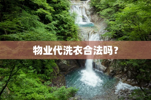 物业代洗衣合法吗？