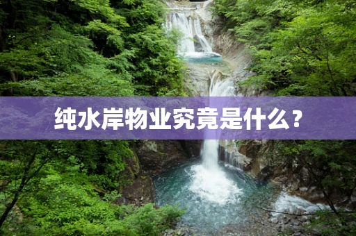 纯水岸物业究竟是什么？