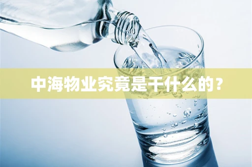 中海物业究竟是干什么的？