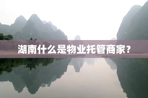 湖南什么是物业托管商家？